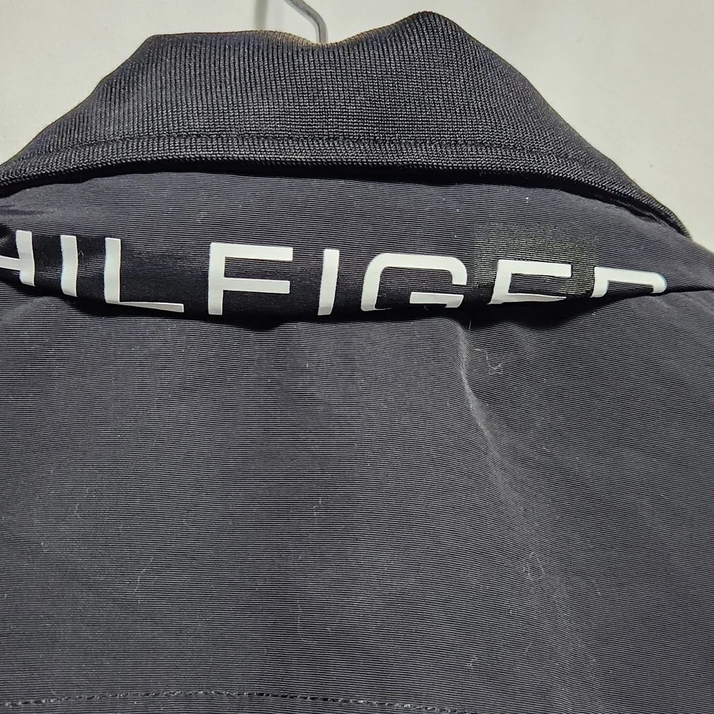 Tommy Hilfiger Mens Windbreaker Yacht Sailing Jacket Size Large‎ Black